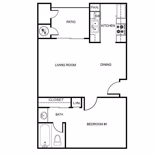 A 588 SF Capricorn Square 08370-4 floor plan